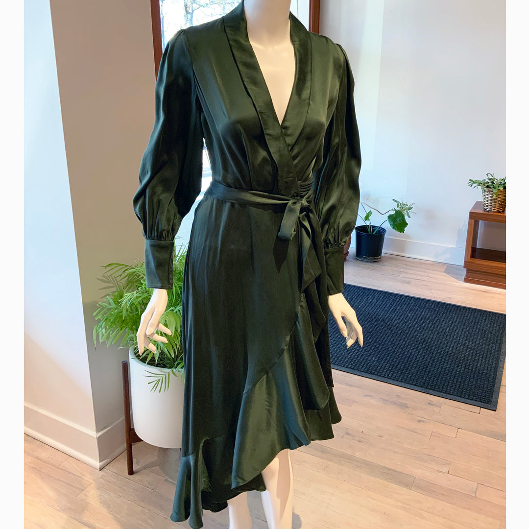 zimmermann silk wrap dress ZIMMERMANN SILK WRAP MIDI DRESS – Clique Boutique